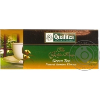 Green tea Qualitea with jasmine 25x2g teabags Ukraine - buy, prices for MegaMarket - photo 1