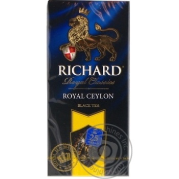 Чай черный Richard Royal Ceylon в пакетиках 25шт*2г купить, цены на МегаМаркет - фото 1