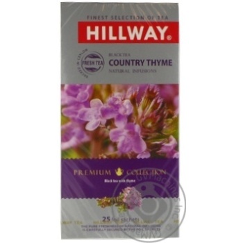 Чай Hillway Country Thyme з чабрецем 25х1.5г х12 купить, цены на МегаМаркет - фото 1