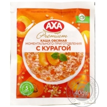 Каша вівсяна Axa швидкого приготування з курагою 40г купити, ціни на МегаМаркет - фото 1