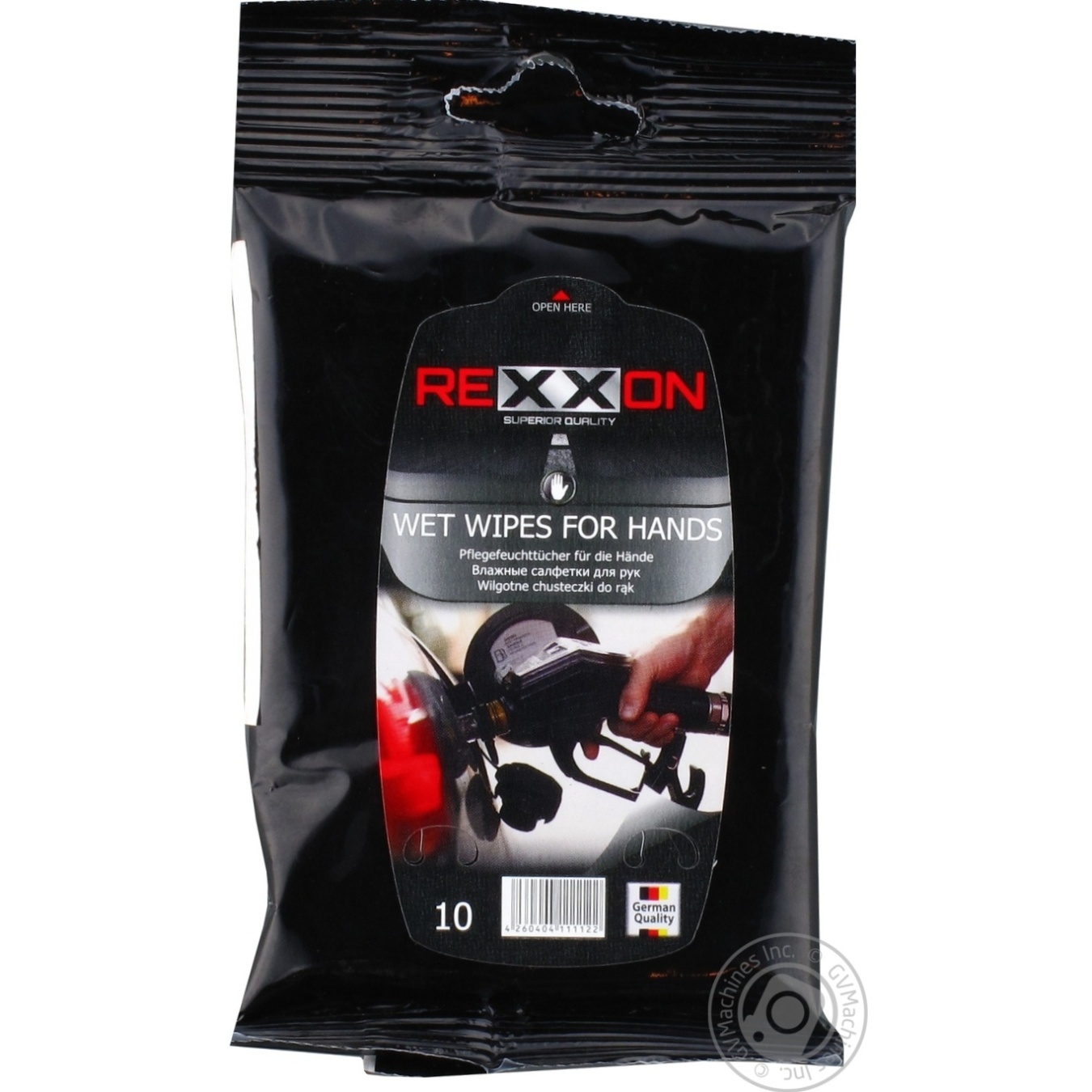 

Салфетки карманные Rexxon для рук пропитанные моющим средством 10шт