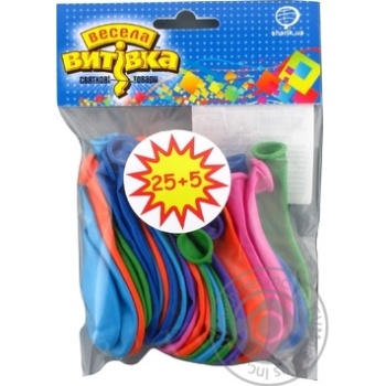 Vesela Vytivka Assorted Set of Baloons 18cm 30pcs