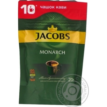Кава Jacobs Monarch розчинна 20г купити, ціни на МегаМаркет - фото 1
