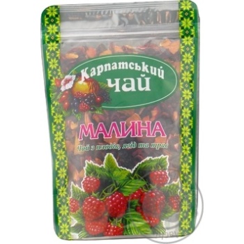 Tea Karpatsky chai fruit raspberry loose 100g sachet - buy, prices for MegaMarket - photo 1
