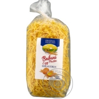 Макаронні вироби Babuni Egg Pasta Лапша 500г купити, ціни на МегаМаркет - фото 3