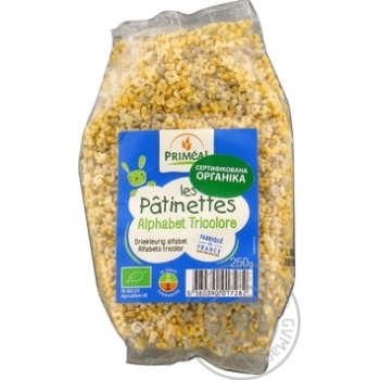 Паста Primeal Трьохкольорова Азбука Органическая детская 250г купить, цены на МегаМаркет - фото 1