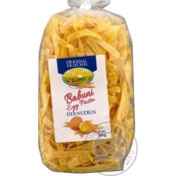 Макаронні вироби Babuni Egg Pasta 500г купити, ціни на МегаМаркет - фото 1