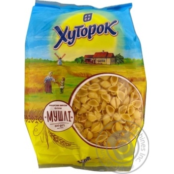 Макаронные изделия Хуторок Ракушки 800г купить, цены на МегаМаркет - фото 1