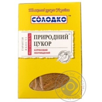 Цукор Солодко Природний буряковий неочищений 500г купити, ціни на МегаМаркет - фото 1