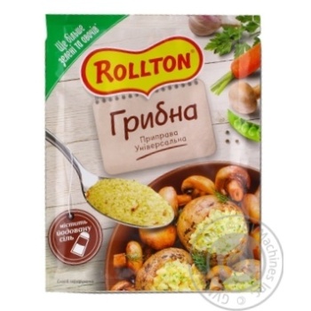 Приправа Роллтон универсальная Грибная 80г купить, цены на МегаМаркет - фото 1