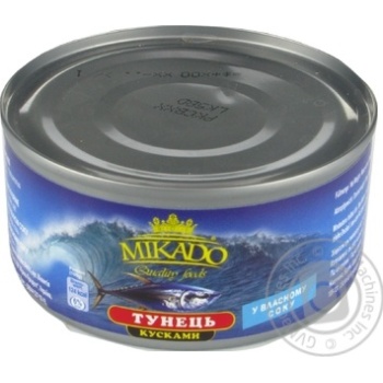 Тунец Mikado кусками в собственном соку 485г - купить, цены на ULTRAMARKET - фото 1