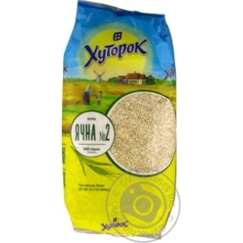Крупа ячна Хуторок 800г купити, ціни на МегаМаркет - фото 1