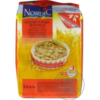 Flakes Nordic 4 kinds of cereals whole grain 1500g - buy, prices for NOVUS - photo 1