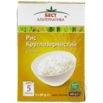 Рис Бест Альтернатива шліфований круглозернистий у пакетиках 5*80г