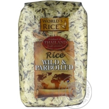 World's Rice parboiled long grain brown and wild groats rice 900g - buy, prices for MegaMarket - photo 1