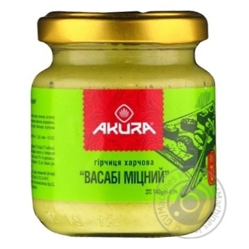 Гірчиця Akura Васабі міцний 140г купити, ціни на МегаМаркет - фото 1