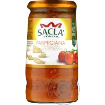 Соус Sacla Італійський з помідорами черрі та сиром Пармезан 350г купити, ціни на МегаМаркет - фото 1