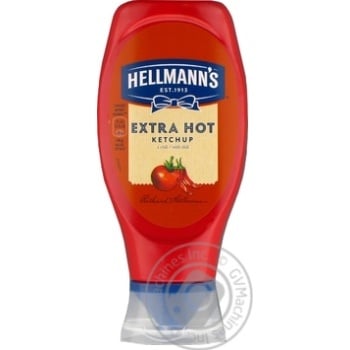 Кетчуп Hellman's Extra Hot з перцем чилі 450г - купити, ціни на NOVUS - фото 1