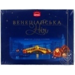 Цукерки Корона Венеціанська ніч шоколадні з цілими лісовими горіхами 154г