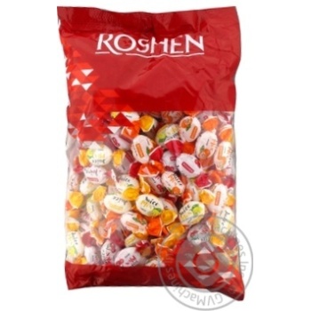 Цукерки Roshen Джус карамель мікс 1кг купити, ціни на МегаМаркет - фото 1
