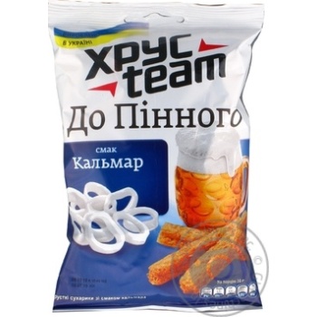 Сухарики ХрусTeam со вкусом кальмара 70г купить, цены на МегаМаркет - фото 2