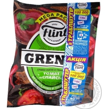 Гренки Flint Grenki ржаные со вкусом томата Спайси 110г купить, цены на МегаМаркет - фото 2