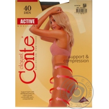 Tights Conte natural polyamide for women 40den 4size - buy, prices for MegaMarket - photo 1