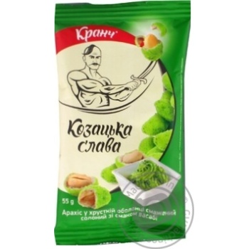 Kozatska slava in a crispy shell with wasabi salt peanuts 55g - buy, prices for MegaMarket - photo 1