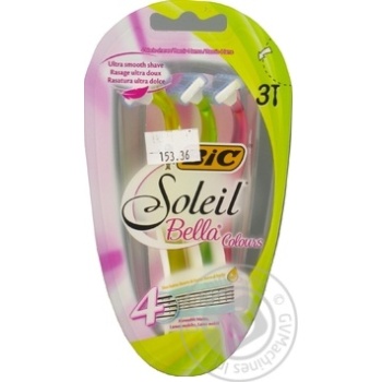 Бритва жіноча BIC Soleil Bella Colours 3шт купити, ціни на МегаМаркет - фото 3