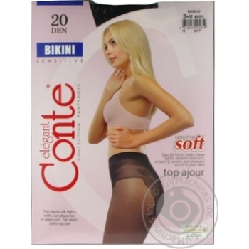 Колготи жіночі Conte Elegant Bikini Nero 20 Den розмір 3 - купити, ціни на ULTRAMARKET - фото 6