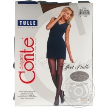 Колготи жін. поліамідні Conte Elegant Tulle р.2 Bronz купить, цены на МегаМаркет - фото 1