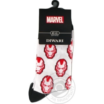 Носки мужские Diwari Marvel р.25 064 белый 17С-140СПМ - купить, цены на NOVUS - фото 4