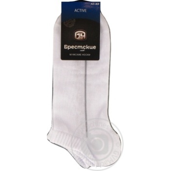 Brestskiye Active Men's Ultrashort White Socks size 27 42-43 - buy, prices for Vostorg - photo 2