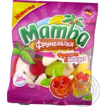 Цукерки жувальні Mamba Фрумеладки Фрукти і йогурт 72г купити, ціни на МегаМаркет - фото 1