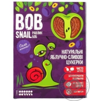 Цукерки Bob Snail яблучно-сливові натуральні 120г купити, ціни на МегаМаркет - фото 1