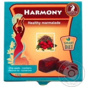 Sladkiy mir Harmony chia seeds-cranberry fruit jellies 192g - buy, prices for MegaMarket - photo 1