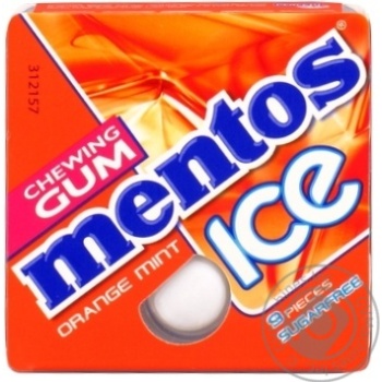 Жевательная резинка Mentos со вкусом апельсина и мяты 12,9г купить, цены на МегаМаркет - фото 1