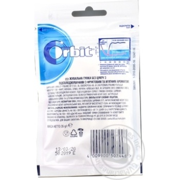 Жевательная резинка Orbit Bubblemint 35г купить, цены на МегаМаркет - фото 2