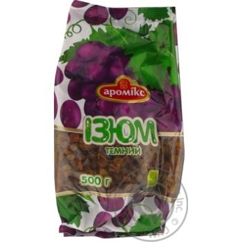 Raisins Aromix dark dried 500g sachet - buy, prices for MegaMarket - photo 1