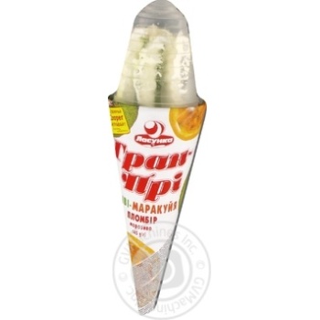 Lasunka Grand-Pri passion fruit-kiwi ice-cream 145g - buy, prices for MegaMarket - photo 1
