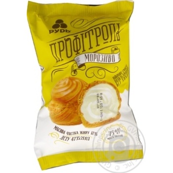 Rud Profiterole Ice Cream 75g - buy, prices for MegaMarket - photo 1