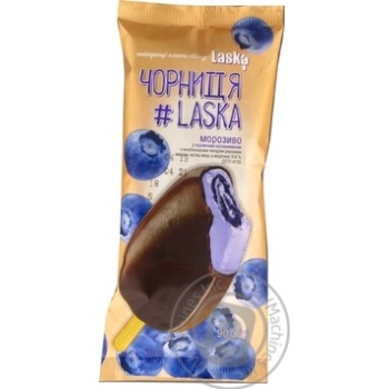 Ice-cream Laska with blueberries 90g - buy, prices for MegaMarket - photo 1