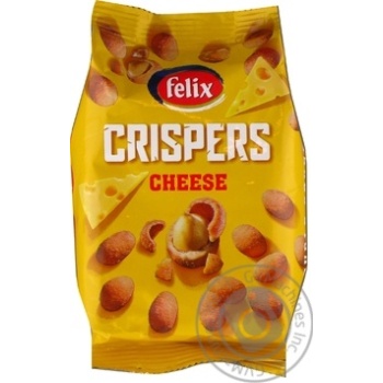 Арахис в хрустящей оболочке Felix Crispers со вкусом сыра 140г купить, цены на МегаМаркет - фото 1