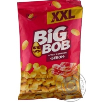 Арахіс Big Bob смажений зі смаком бекону 170г купити, ціни на МегаМаркет - фото 1