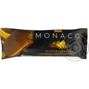 Мороженое Три Медведя Monaco Трюфель-апельсин в глазури на палочке 80г купить, цены на МегаМаркет - фото 1