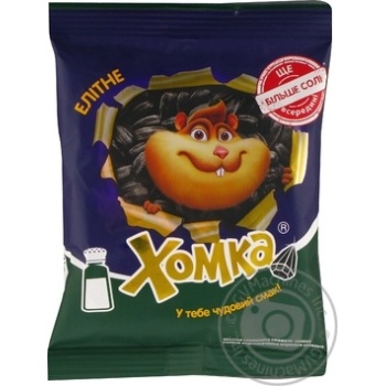Семечки подсолнечника Хомка элитные жарен соленые 150г купить, цены на МегаМаркет - фото 1