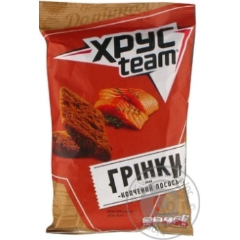 HrusTeam Croutons with smoked salmon taste 55g - buy, prices for MegaMarket - photo 3