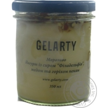 Морозиво Gelarty Йогурт-сир Філадельфія-Мед-горіх Пекан с/б350мл купить, цены на МегаМаркет - фото 1