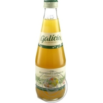 Сок Galicia яблочный с экстрактом имбиря 0,3л стекло купить, цены на МегаМаркет - фото 1