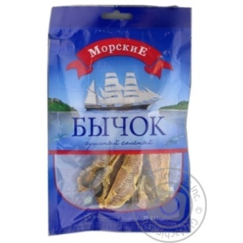 Бичок Морські сушені-солоні 35г х6 купити, ціни на МегаМаркет - фото 1